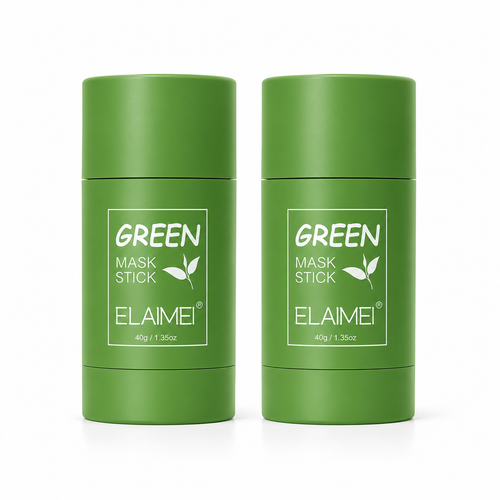 Green Tea Solid Cleansing Mask Acne Blemish Treatment Cream Blackhead Removal Natural Plant Formula Mild Skincare Solution