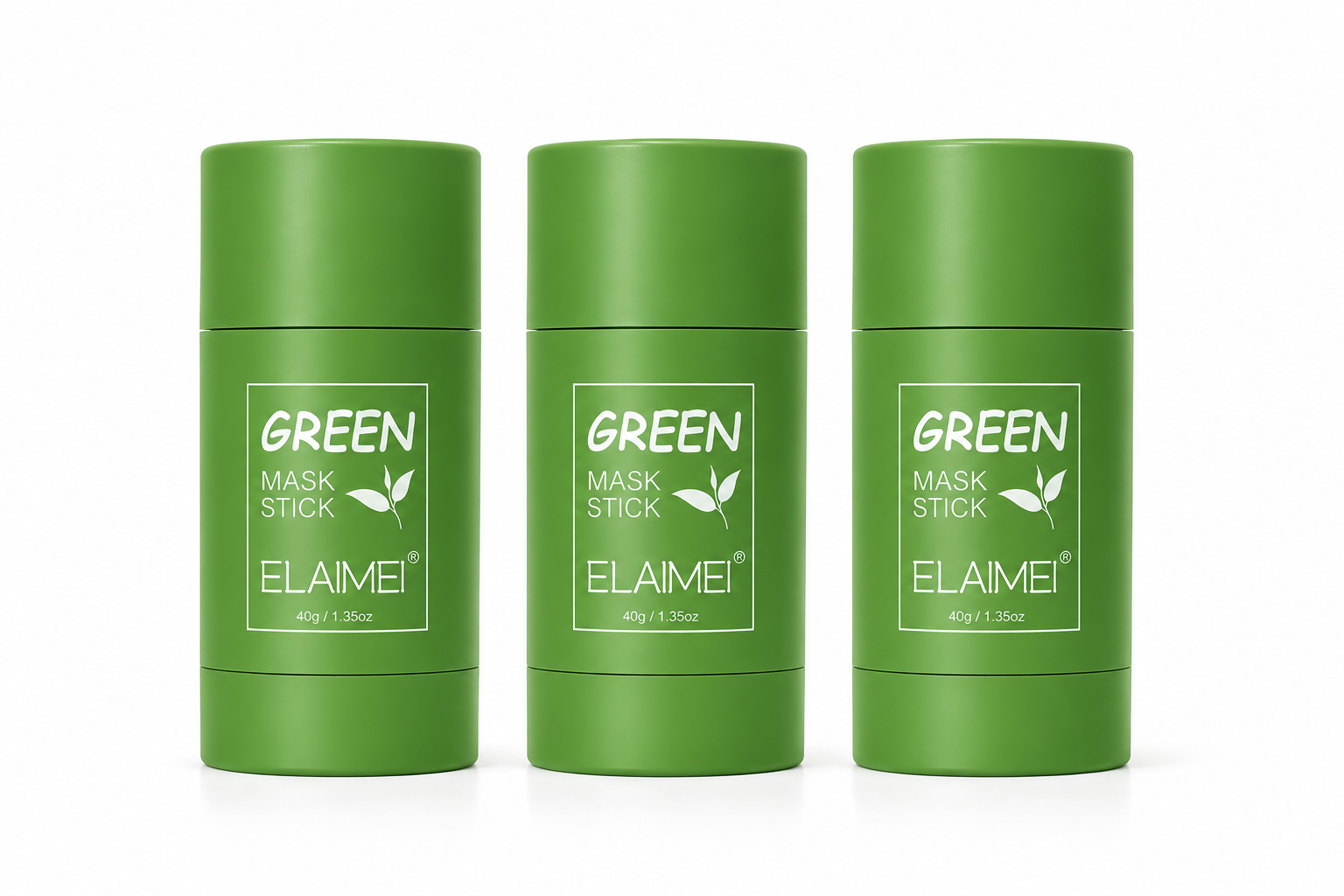 Green Tea Solid Cleansing Mask Acne Blemish Treatment Cream Blackhead Removal Natural Plant Formula Mild Skincare Solution